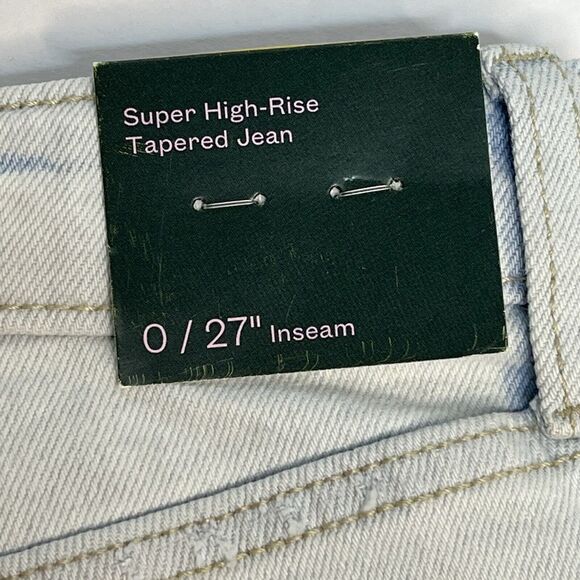 Wild Fable Women’s Ultra Light Wash Super-High Rise Tapered Jeans Size 0 New! - Picture 8 of 11